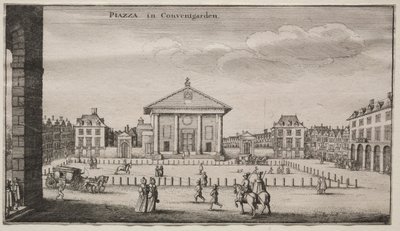 Näkymät Lontooseen: Piazza Covent Gardenissa. tekijältä Wenceslaus Hollar