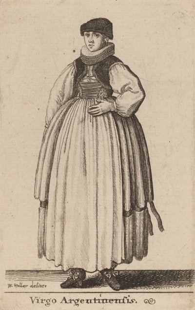 Argentiinalainen neitsyt. tekijältä Wenceslaus Hollar