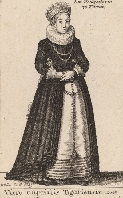 Tigurian häiden neitsyt, 1649. tekijältä Wenceslaus Hollar