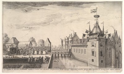 Vierailu A. Roelantsin luona, 1650. tekijältä Wenceslaus Hollar