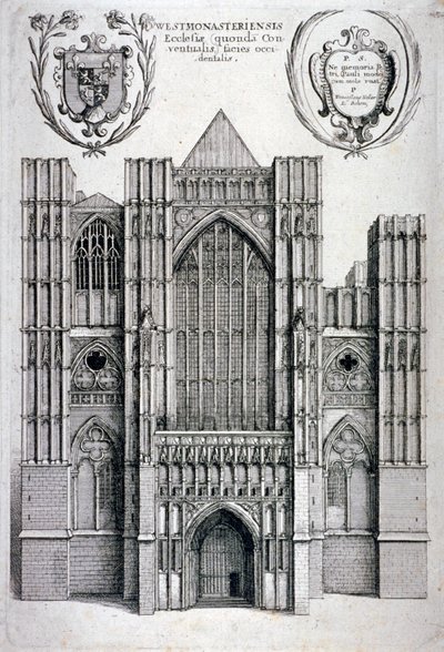 Westminster Abbey, Lontoo, c1650 tekijältä Wenceslaus Hollar