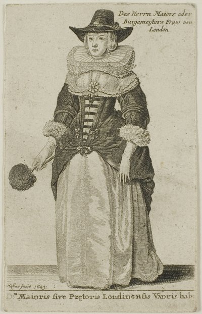 Lontoon pormestarin vaimo tekijältä Wenceslaus Hollar