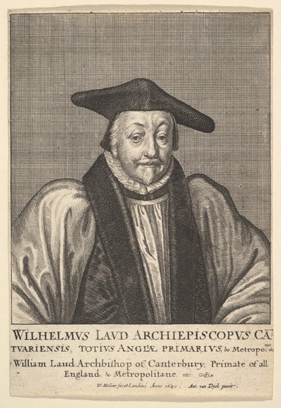 William Laud, Canterburyn arkkipiispa, 1641. tekijältä Wenceslaus Hollar