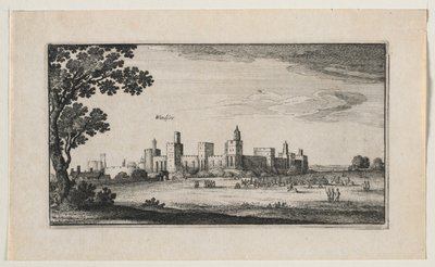Windsorin linna kaakosta tekijältä Wenceslaus Hollar