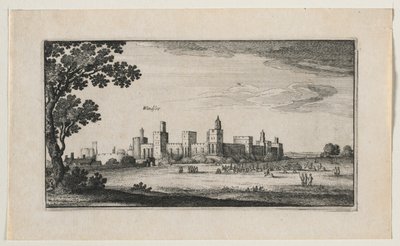 Windsorin linna kaakosta, 1644. tekijältä Wenceslaus Hollar