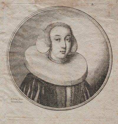 Nainen Millstone Ruff kanssa tekijältä Wenceslaus Hollar