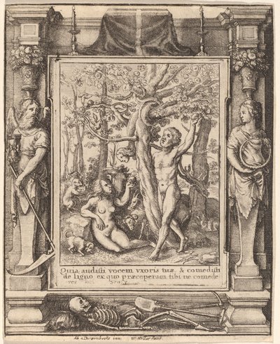 Eedenin puutarha tekijältä Wenceslaus Hollar after Hans Holbein the Younger after Abraham van Diepenbeeck