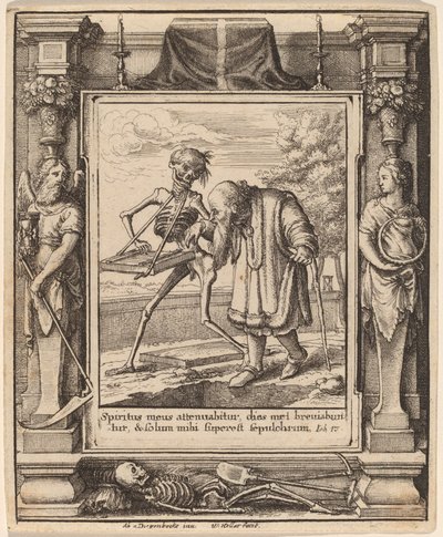 Vanha mies tekijältä Wenceslaus Hollar after Hans Holbein the Younger after Abraham van Diepenbeeck