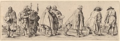 Kahdeksan kerjäläistä tekijältä Wenceslaus Hollar after Jacques Callot
