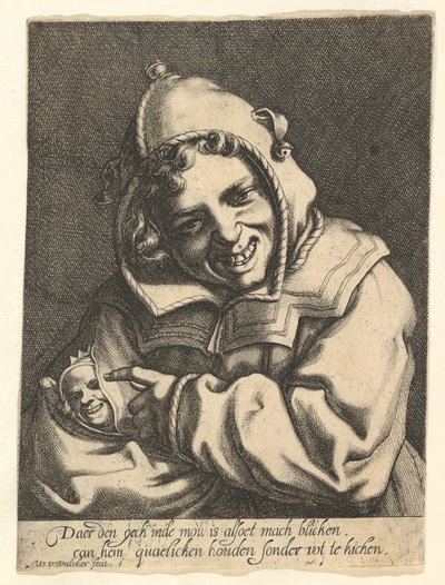 Naurava hullu, n. 1612. tekijältä Werner Jacobsz. van den Valckert
