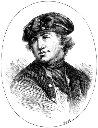 Kommodori Robert Hopkins, yhdysvaltalainen laivaston komentaja, vuodelta 1776, c1880 tekijältä Whymper