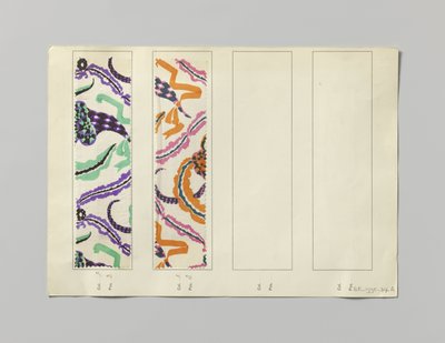 Teräs painettu puoli, design Blumenhorn tekijältä Wiener Werkstätte