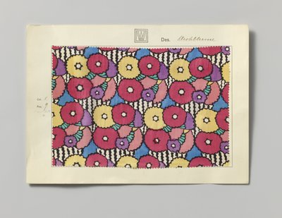 Teräs painettu puoli, design Strohblume tekijältä Wiener Werkstätte