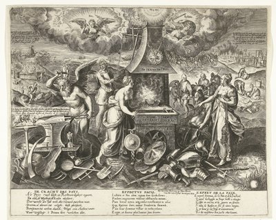 Rauhan voima, 1678 The Power of the Pays (otsikko esineessä) tekijältä Wierix