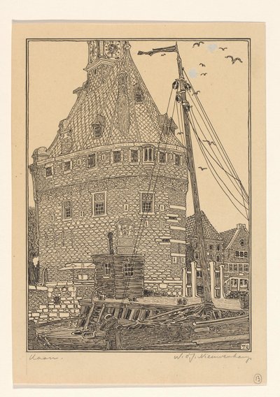 Päätorni Hoornissa tekijältä Wijnand Otto Jan Nieuwenkamp (signed by artist)