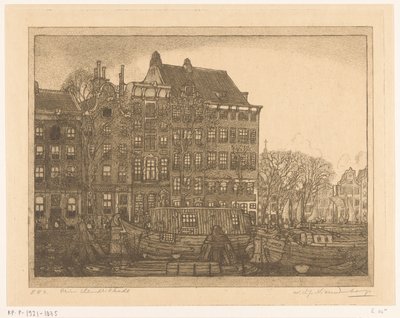 Taloja Prins Hendrikkaden varrella Amsterdamissa Prins Hendrikkade (alkuperäinen nimi) tekijältä Wijnand Otto Jan Nieuwenkamp (signed by artist)