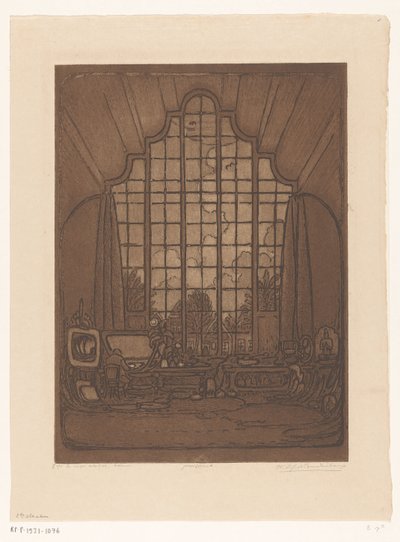 Wijnand Otto Jan Nieuwenkampin studion sisustus Het Markenissa Edamissa Studiossani, Edam (alkuperäinen nimi) tekijältä Wijnand Otto Jan Nieuwenkamp (signed by artist)
