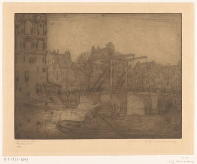 Montelbaanstoren, Amsterdam (alkuperäinen nimi) tekijältä Wijnand Otto Jan Nieuwenkamp (signed by artist)