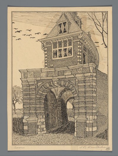 Oosterpoort Hoornissa tekijältä Wijnand Otto Jan Nieuwenkamp (signed by artist)