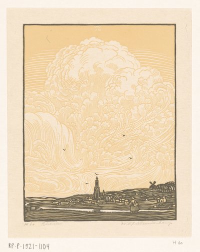 Rhenen (alkuperäinen nimi esineessä) tekijältä Wijnand Otto Jan Nieuwenkamp (signed by artist)