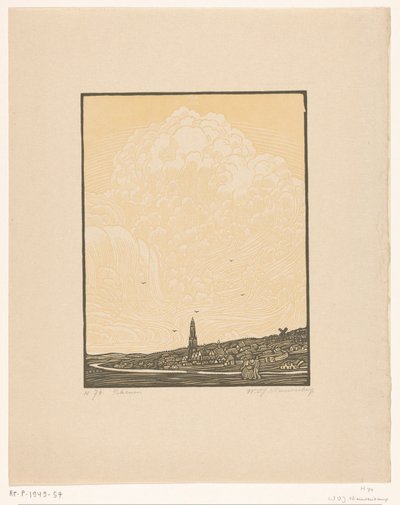 Rhenen (alkuperäinen nimi esineessä) tekijältä Wijnand Otto Jan Nieuwenkamp (signed by artist)