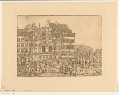 Taloja Prins Hendrikkaden varrella Amsterdamissa Prins Hendrikkade (alkuperäinen nimi) tekijältä Wijnand Otto Jan Nieuwenkamp