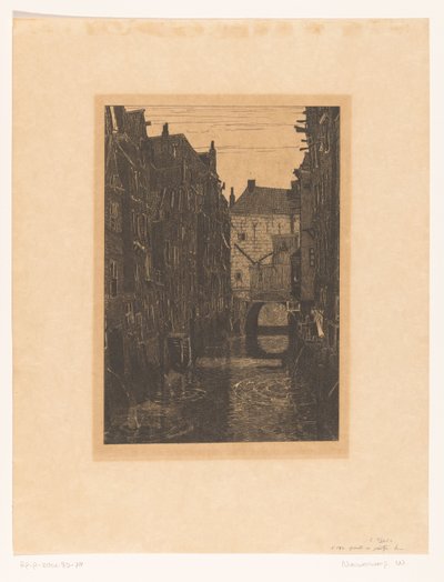 Talot Voorstraatshavenissa Dordrechtissa Dordrechtin kanava (alkuperäinen nimi) Dordrecht, kuusi etsausta W.O.J. Nieuwenkamp ja J.M. Degrees of Roggen (alkuperäinen sarjan nimi) tekijältä Wijnand Otto Jan Nieuwenkamp