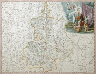 Voronežin kuvernöörin kartta, 1792 tekijältä Wilbrecht