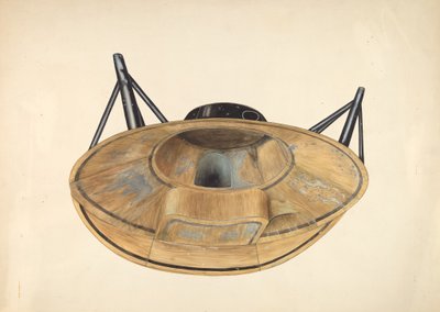 Pyöreä peltikylpyamme, n. 1938. tekijältä Wilbur M Rice