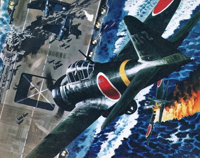 Japanilainen itsemurhaisku amerikkalaiseen lentotukialukseen tekijältä Wilf (20th century) Hardy