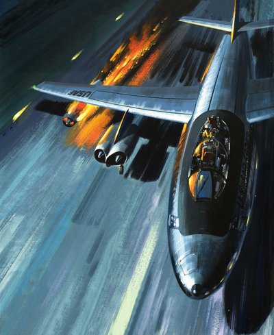 Nightmare in a Blazing Bomber, kuvitus teoksesta 