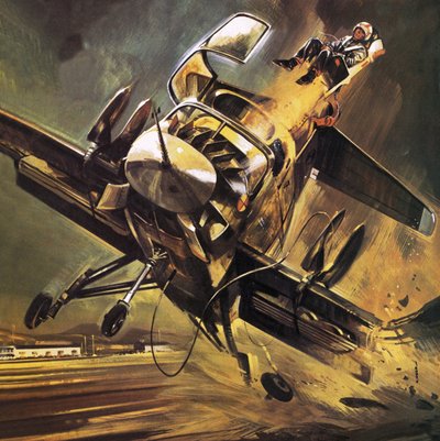 Lentäjä pelastautuu Ryan XV-5 -hyppysuihkukoneesta. tekijältä Wilf (20th century) Hardy