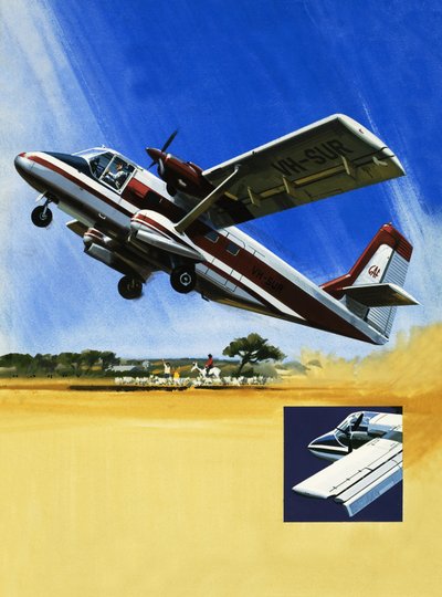 Kaksimoottorinen Nomad-lentokone lyhyellä lentoonlähdöllä tekijältä Wilf (20th century) Hardy