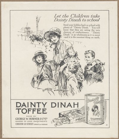 Tyylikäs Dinah Toffee, n. 1920 tekijältä Wilfred Fryer