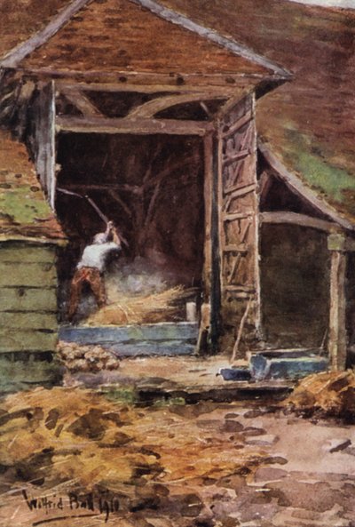 Old Abe, Flailing (värilitografia) tekijältä Wilfrid Williams Ball
