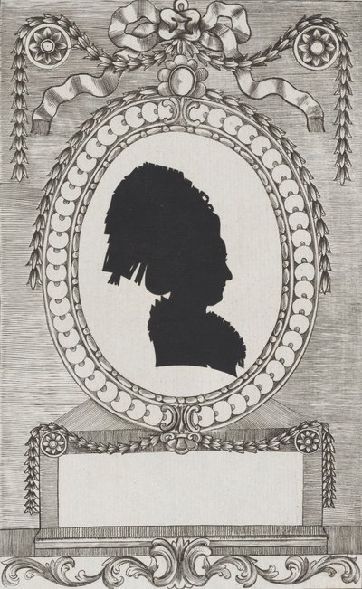 Gräfin Enzenbergin siluetti, Stiftsfräulein, 1784-1834. tekijältä Wilhelm Ackermann