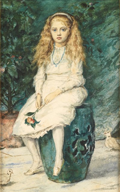 Muotokuva yhdeksänvuotiaasta Nina Lehmannista Millais
