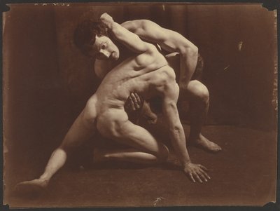 Painijat, n.1885-1905 (gelatiinihopeakuvio) tekijältä Wilhelm Baron von Gloeden