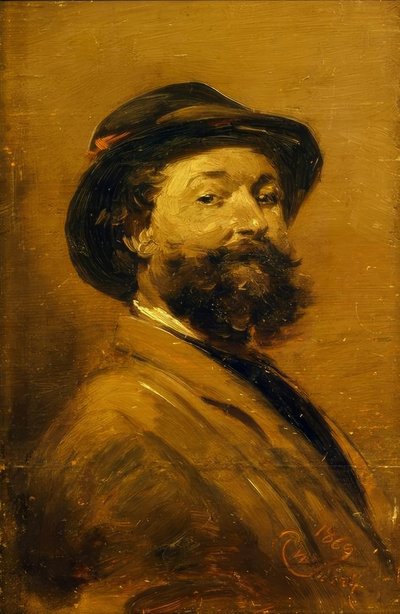 Selbstbildnis in Graubraun tekijältä Wilhelm Busch