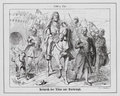 Henrik Leijona, Saksin herttua, ennen Bardowiekiä tekijältä Wilhelm Camphausen