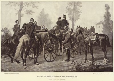 Prinssi Bismarckin ja Napoleon III:n tapaaminen tekijältä Wilhelm Camphausen