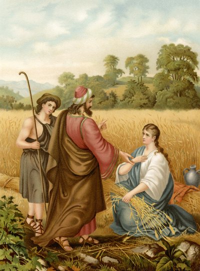 Ruth Boasin pellolla (väri litho) tekijältä Wilhelm Ebbinghaus