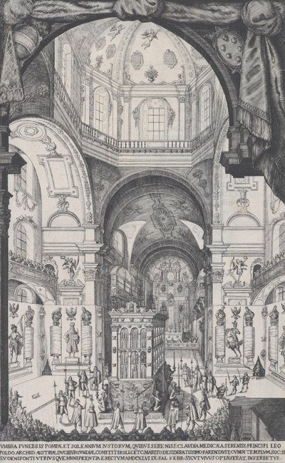 Itävallan arkkiherttua Leopoldin katafalkki, 1646. tekijältä Wilhelm Frommer