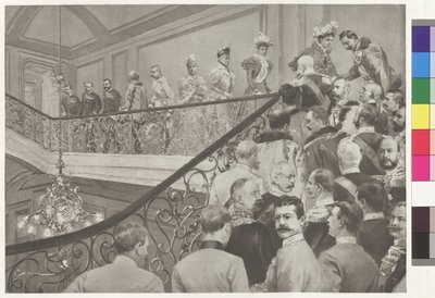 Arkkiherttuatar vastaanottaa keisari Vilhelm II:n Schwarzen-Adlerstiegeissä. tekijältä Wilhelm Gause