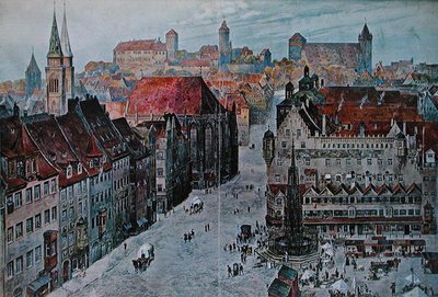 Hauptmarkt, Nürnberg tekijältä Wilhelm Georg (after) Ritter