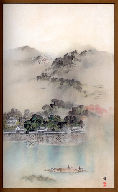 Kevätaamu Yodo-joella, n. 1870 1886. tekijältä Wilhelm Greve