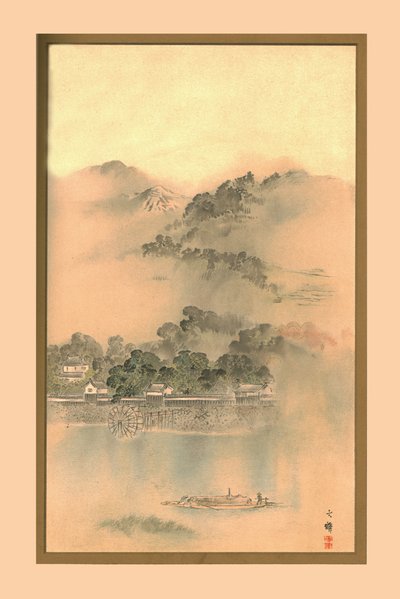 Kevätaamu Yodo-joella, c1870, 1886 tekijältä Wilhelm Greve