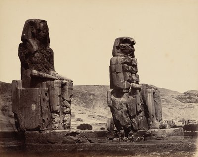 Memnonin kolossit Thebassa, noin 1859 (kuva). tekijältä Wilhelm Hammerschmidt