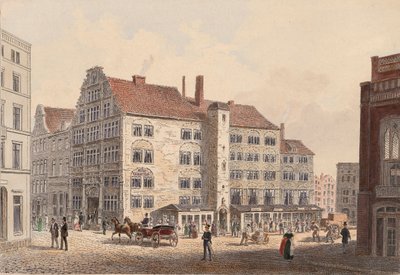Hampuri 1845 kaiserhof-hotelli - näkymä sivulta tekijältä WIlhelm Heuer