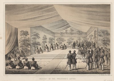 Presidentin kirjeen jakelu 1855 tekijältä Wilhelm Joseph Heine